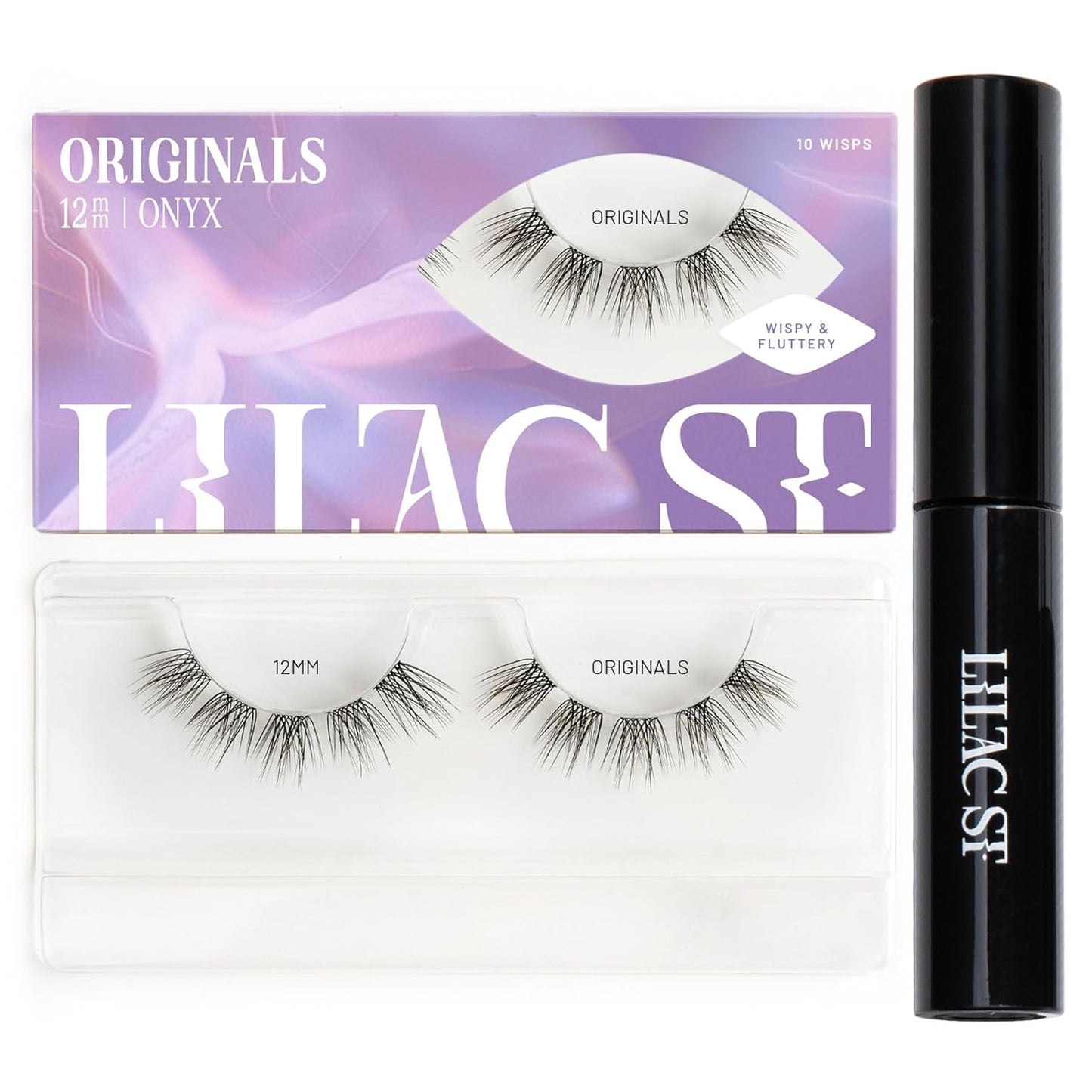Lilac St - Original Lashes (12mm) & Eternal Bond Black Lash Glue - Soft, Natural Look - Long-Lasting, Lightweight, Reusable - Vegan & Cruelty Free-FemmiqueWomen