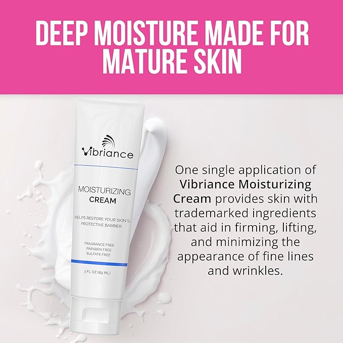 Vibriance Moisturizing Face Cream, 3 Fl Oz - Nourishing and Non-Greasy with Plant-Based Ingredients - Softening, Ultra-Hydrating, Fast-Absorbing Facial Moisturizer Cream for All Skin Types-FemmiqueWomen