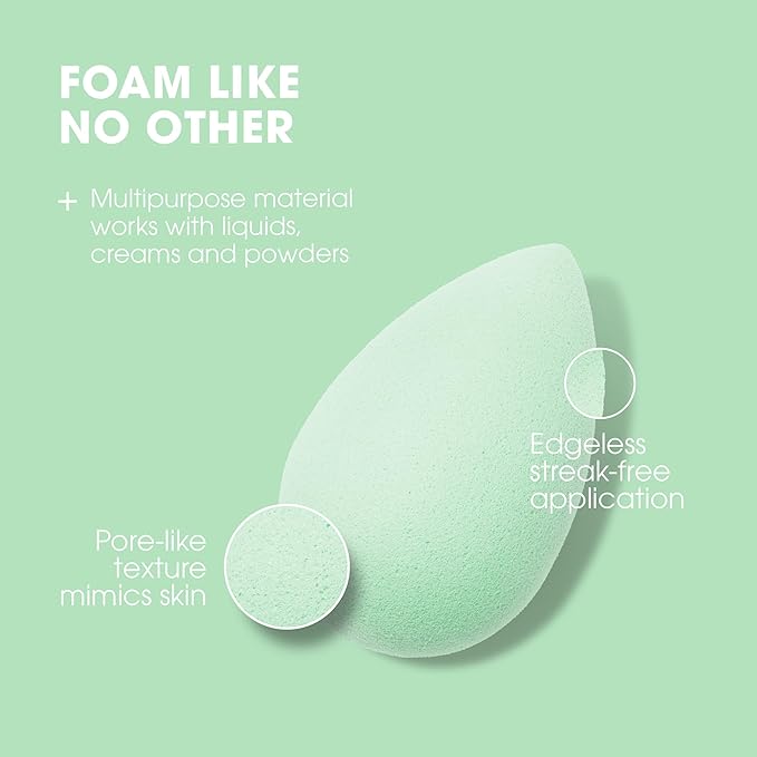 Beautyblender® | Mint Beauty Blender Makeup Sponge, Super-Soft Foam Easily Blends Foundations, Powders & Creams, Made in USA, Reusable, Washable, Streak Free Application, Vegan, Cruelty Free-FemmiqueWomen