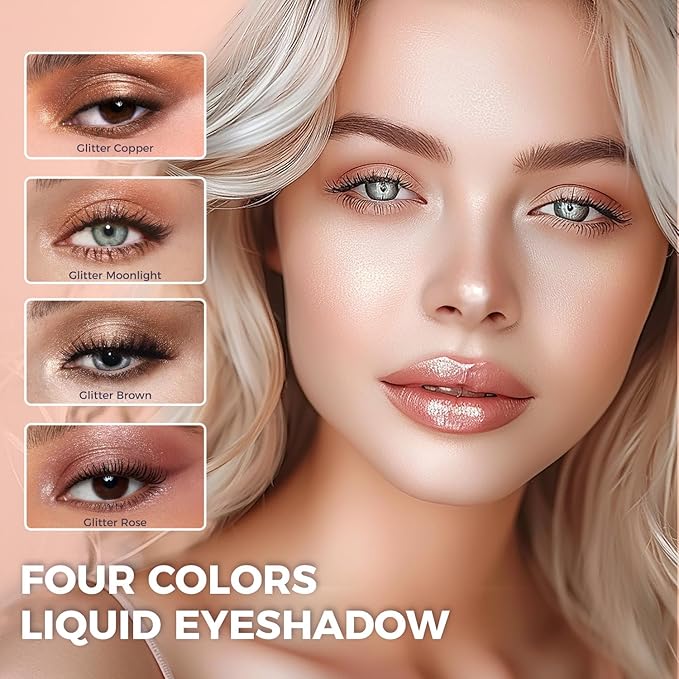 3 Pcs Cosmetic Sets 12 colors 4-Function cosmetic stick +Nonstick Raincoat Lip Gloss（3 colors+Clear Lip Gloss）+Liquid Eyeshadow in Four Colors Sets Waterproof-FemmiqueWomen