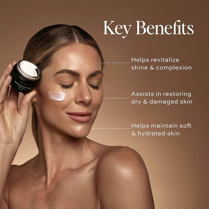 Dime Beauty Restorative Night Cream, Facial Moisturizer with Ceramides and Sea Buckthorn, 1.7 oz / 50 ml in Pump-FemmiqueWomen