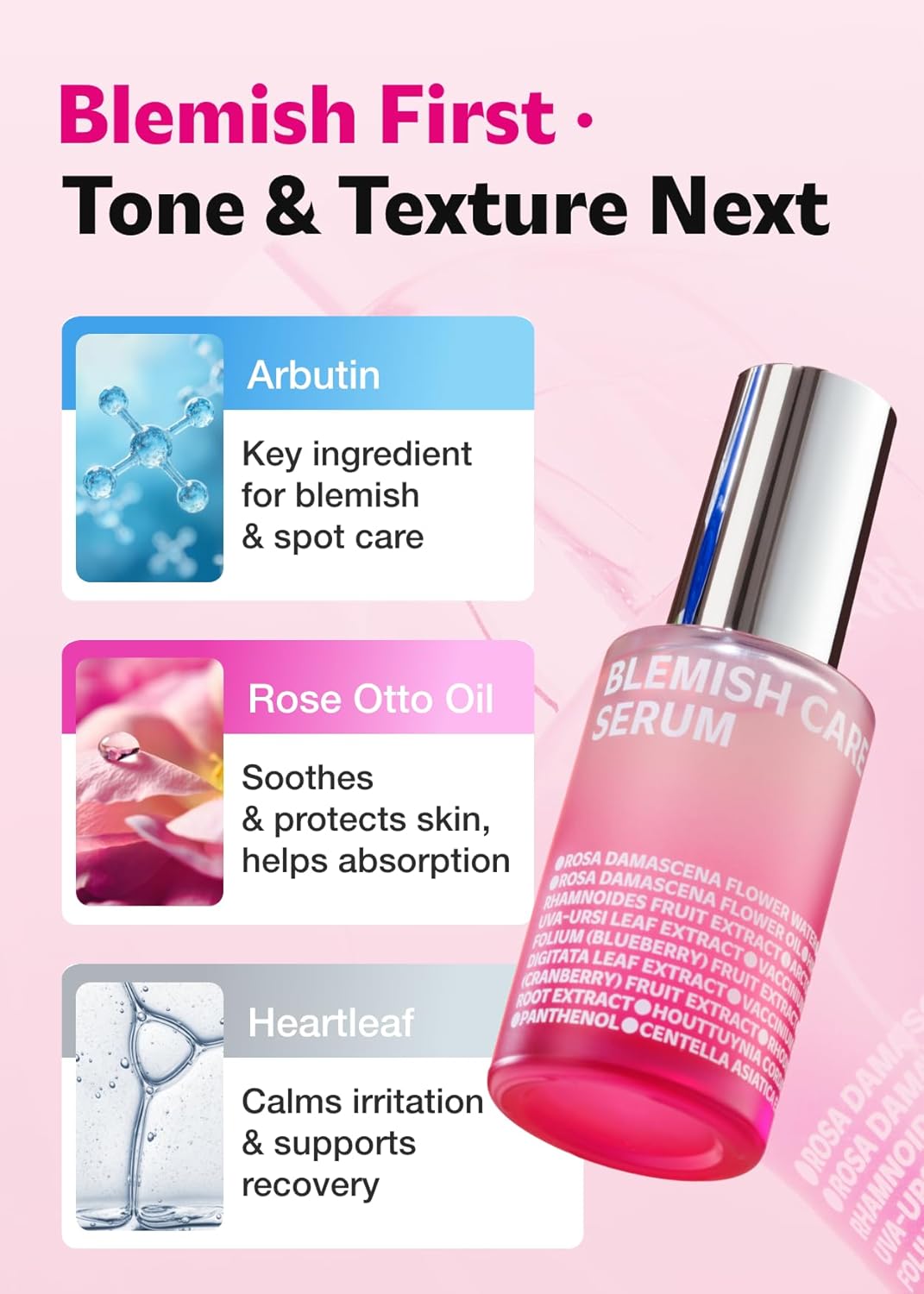 ISOI Blemish Care Up Serum for Face, Vegan Hydrating Serum for Smooth & Glass Skin Effect, Skin Barrier & Moisture Balance for Women, Arbutin, Korean Skin Care (2.36 fl. oz, 70ml)-FemmiqueWomen