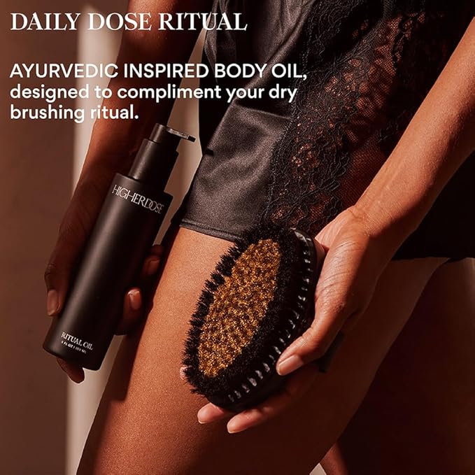 HigherDOSE Ritual Oil - Ayurvedic Daily Nourishing Body Oil for Dry Skin - Moisturizing Body Oil Enriched with Sea Buckthorn & Essential Oils to Deliver Nourished, Toned & Glowing Skin (5 Fl Oz)-FemmiqueWomen