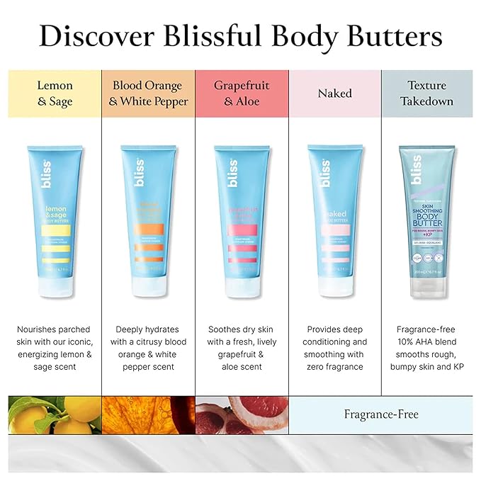 Bliss Lemon and Sage Body Butter - Iconic Scent with Shea Butter and Coconut Oil for Long-Lasting Maximum Moisture - Body Lotion for Smooth, Soft Skin - Vegan and Cruelty-Free - 6.7 Fl Oz-FemmiqueWomen