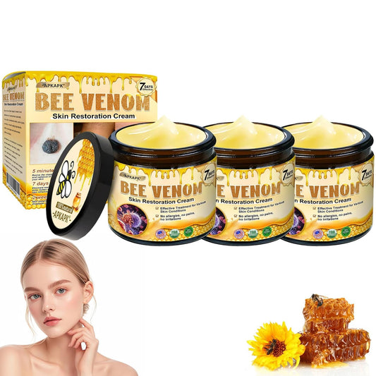 Bee Venom Skin Restoration Cream, Bee Venom Skin Treatment Cream, Professional Bee Venom Comprehensive cream - Anti-Wrinkle Moisturizing for All skin Typess (3)-FemmiqueWomen