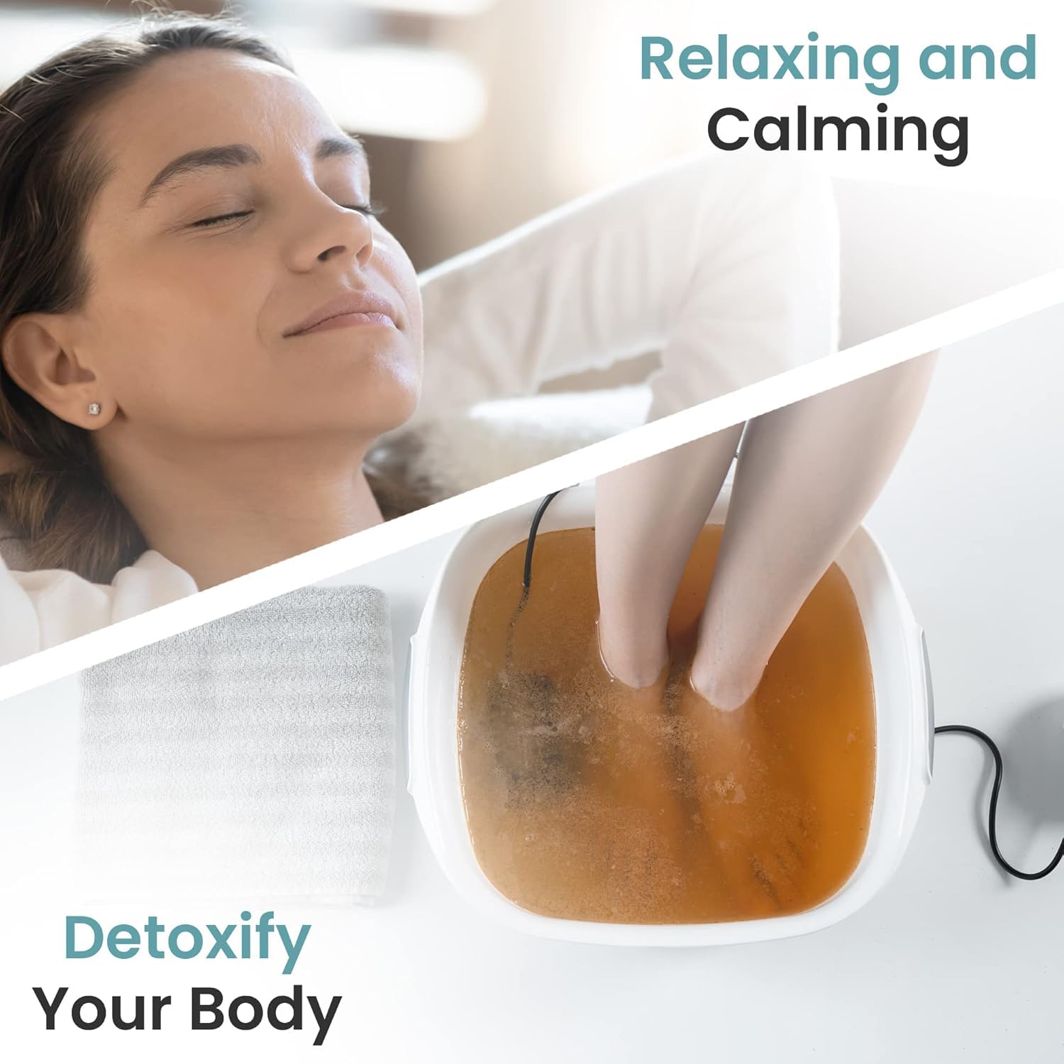 Ionic Foot Bath Detox Machine - Foot Spa Bath for Home Use - Free Regain Health & Vitality Booklet & Brochure (03 Refill Kit No Basin for Home)-FemmiqueWomen