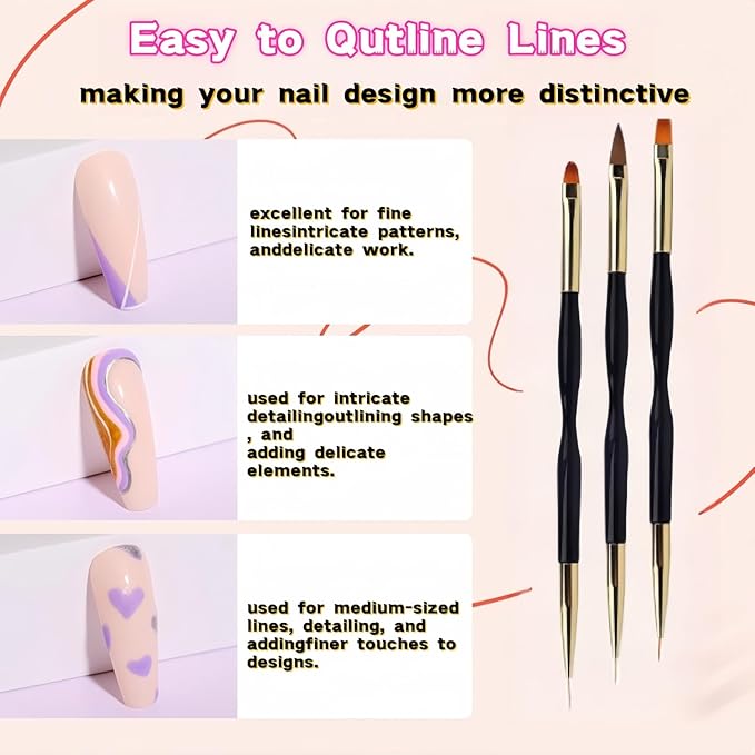 36Pcs Nail Art Brush Set, Acrylic Nail Brushes, Dotting Tools, Liner & Dust Brush, Drawing Pens For Gel Polish, sponge Polishing Rubs, Professional Nail Art Tools For Beginners & Salon Home Use-FemmiqueWomen