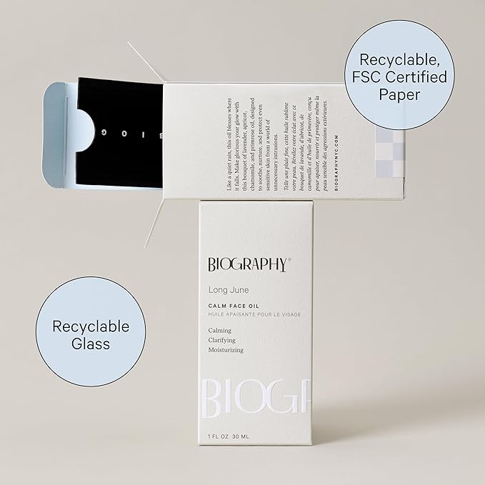 Biography Long June Quieting Face Oil, 30ml - Natural Smoothing & Clarifying Dry Oil. Clarifying, Moisturizing & Hydrating Beauty Facial Oil for Women w/Camellia, Vitamin E & Marula-FemmiqueWomen