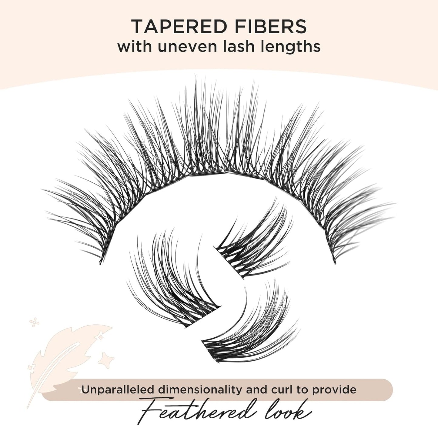 PopUp Lash Clusters 144 Pcs Cluster Lashes DIY Cluster Eyelash Extensions Mega Volume Reusable Individual Lashes Cluster Volume Look Super Thin Band & Soft(705）-FemmiqueWomen