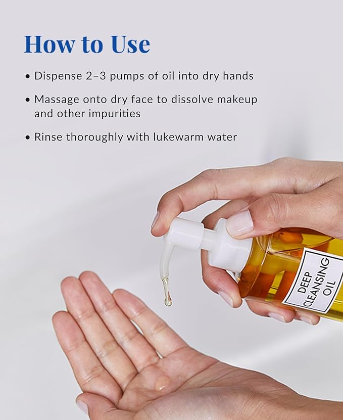 DHC Deep Cleansing Oil, Facial Cleansing Oil, Makeup Remover, Cleanses without Clogging Pores, Residue-Free, Fragrance and Colorant Free, All Skin Types, 6.7 fl. oz.-FemmiqueWomen