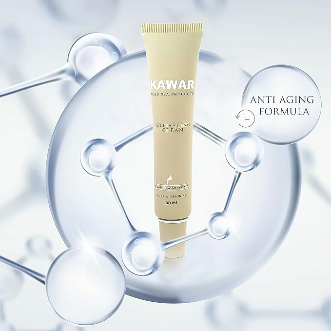 KAWAR Dead Sea Anti-Aging Face & Neck Cream | Hyaluronic Acid, Collagen, Niacinamide | Anti-Wrinkle Moisturizer for Women & Men, 1 oz-FemmiqueWomen