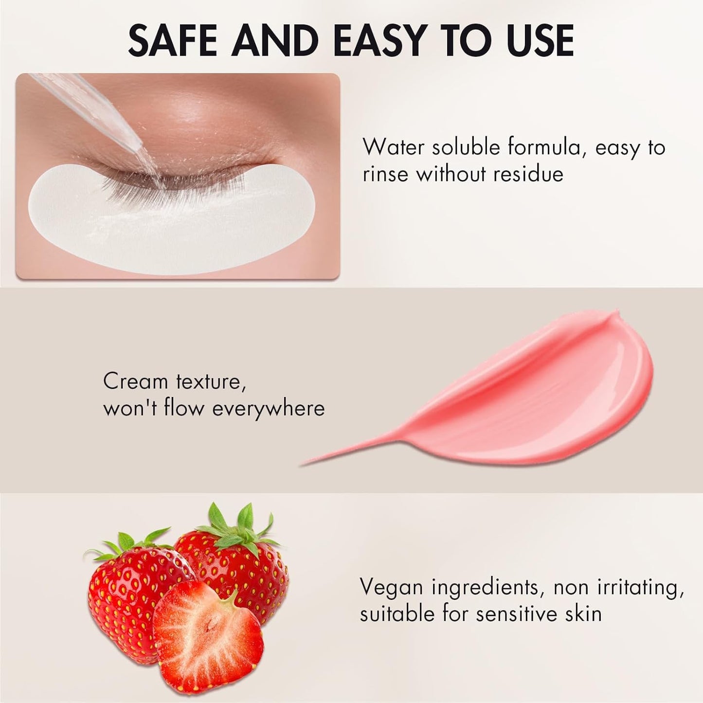 Lash Remover for Lash Extensions 10g No Burn Cream Remover Professional Eyelash Extensions Lash Tech Salon Supplies-FemmiqueWomen