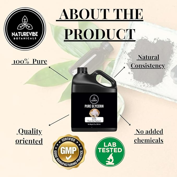 Naturevibe Botanicals Glycerine Liquid Oil 32 Ounces | 100% Pure and Natural | Great for Skin Care and Hair Care-FemmiqueWomen