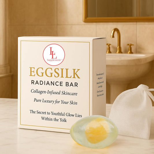 L & L Supplement EggSilk Egg Soap Radiance Bar with Yolk Extract | For Smooth, Glowing Skin | Gentle for Face & Body, All Skin Types | Sulfate-Free, Cruelty-Free, Clean Beauty | 80g-FemmiqueWomen