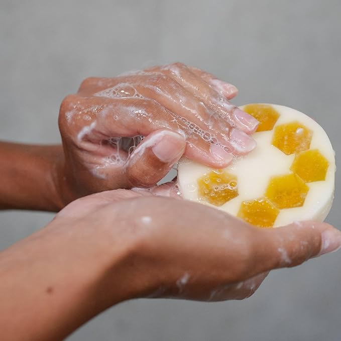 ANIHANA Handcrafted Soap 3 Pack with Coconut Oil, Gentle Cleansing Paraben Free Cruelty Free Refreshing Manuka Honey & Goat Milk Scent 4.23 oz each-FemmiqueWomen