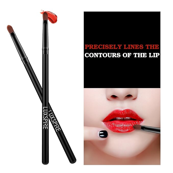 Luxspire Lip Brush Concealer Brushes 2 Pieces, Lipstick Gloss Brushes Applicators Eyeshadow Lip Liner Makeup Brush Cosmetics Make Up Tools, Small Make Up Brushes-FemmiqueWomen