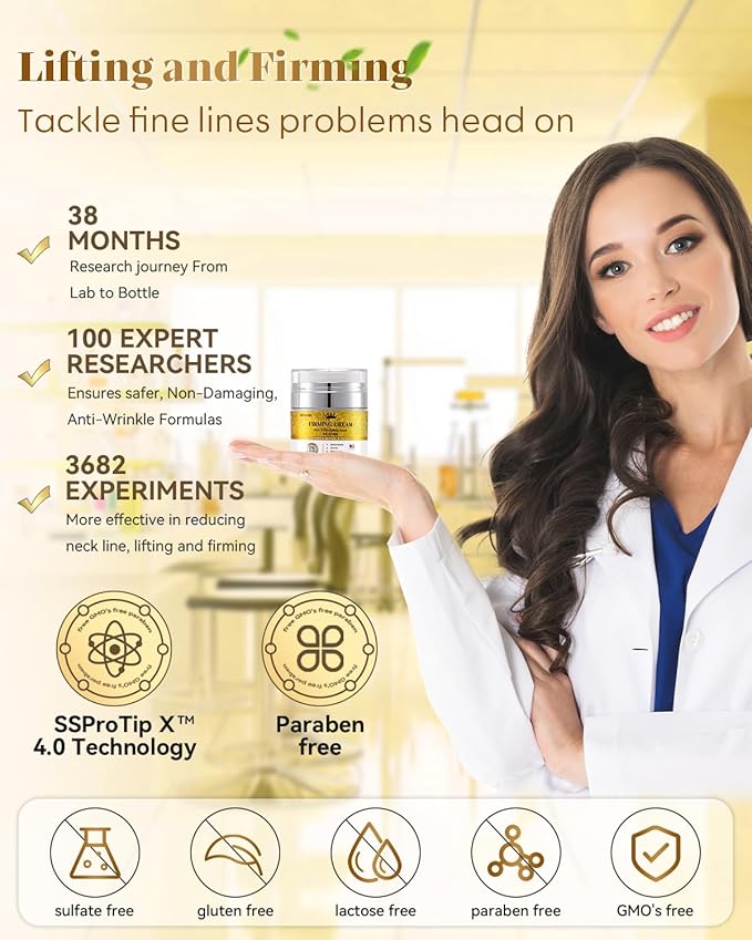 3% Retinol Cream Face Moisturizer, Anti Aging Neck Firming Cream with Collagen, Day & Night Face Cream with Hyaluronic Acid, Lifting & Tightening Wrinkle for Women & Men, 1.7 FL OZ, 3PC-FemmiqueWomen