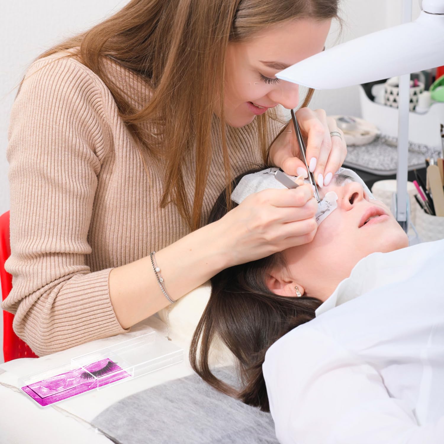 Empty Lash Boxes for False Eyelashes - 30 Pack Lash Cases, Customizable Eyelash Packaging, Bulk Lash Storage Containers, Lash Box Packaging, Premium Display & Protection (Rose)-FemmiqueWomen