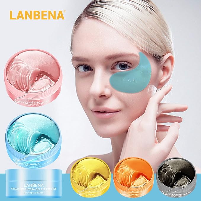 30 Pairs Hyaluronic Acid Collagen Eye Mask,Moisturizing Brightening Eye Mask, Eyes Treatment for Reducing Dark Circles, Lighten Wrinkles Anti-Aging, Fine Lines Eye Bags Puffiness for Women Men-FemmiqueWomen