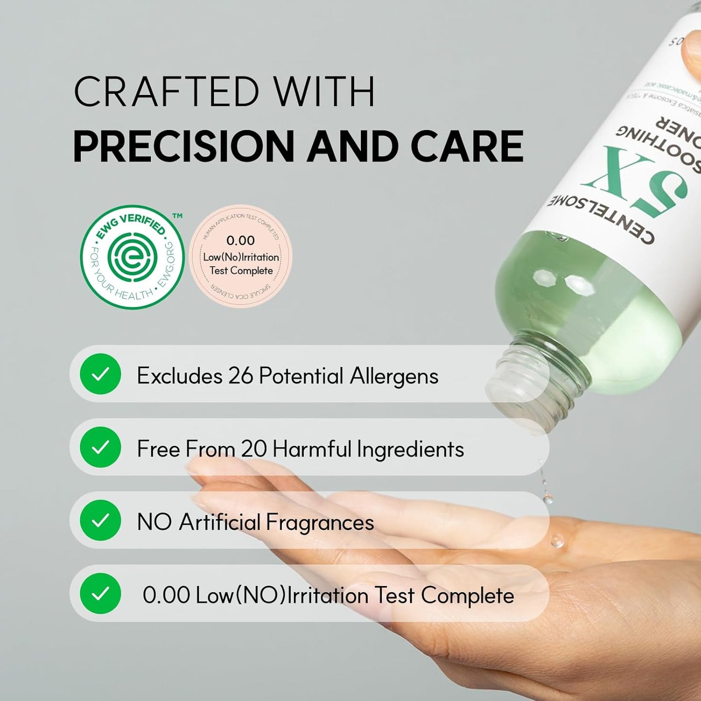 Centelsome 5X Soothing Toner 6.76 fl oz/200ml | Hydrating & Calming Korean Facial Toner with Green Tea, Centella Asiatica & Exosomes | Supports Sensitive, Dry & Acne-Prone Skin-FemmiqueWomen