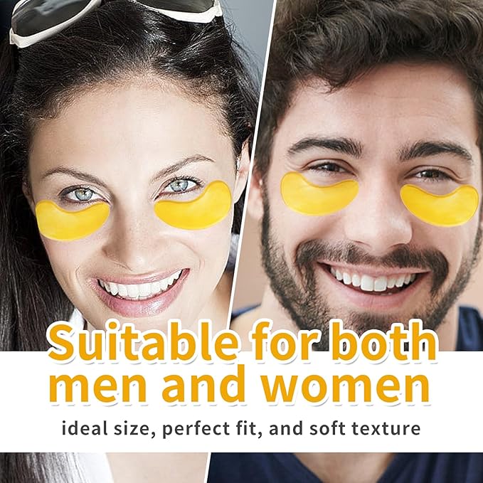 30 Pairs Under Eye Patches,Gold Under Eye Mask,Eye Masks Skincare Enriched with Collagen,Eye Patches for Puffy Eyes and Dark Circles,Undereye Bags,Reduce Wrinkles,Anti-Aging-FemmiqueWomen