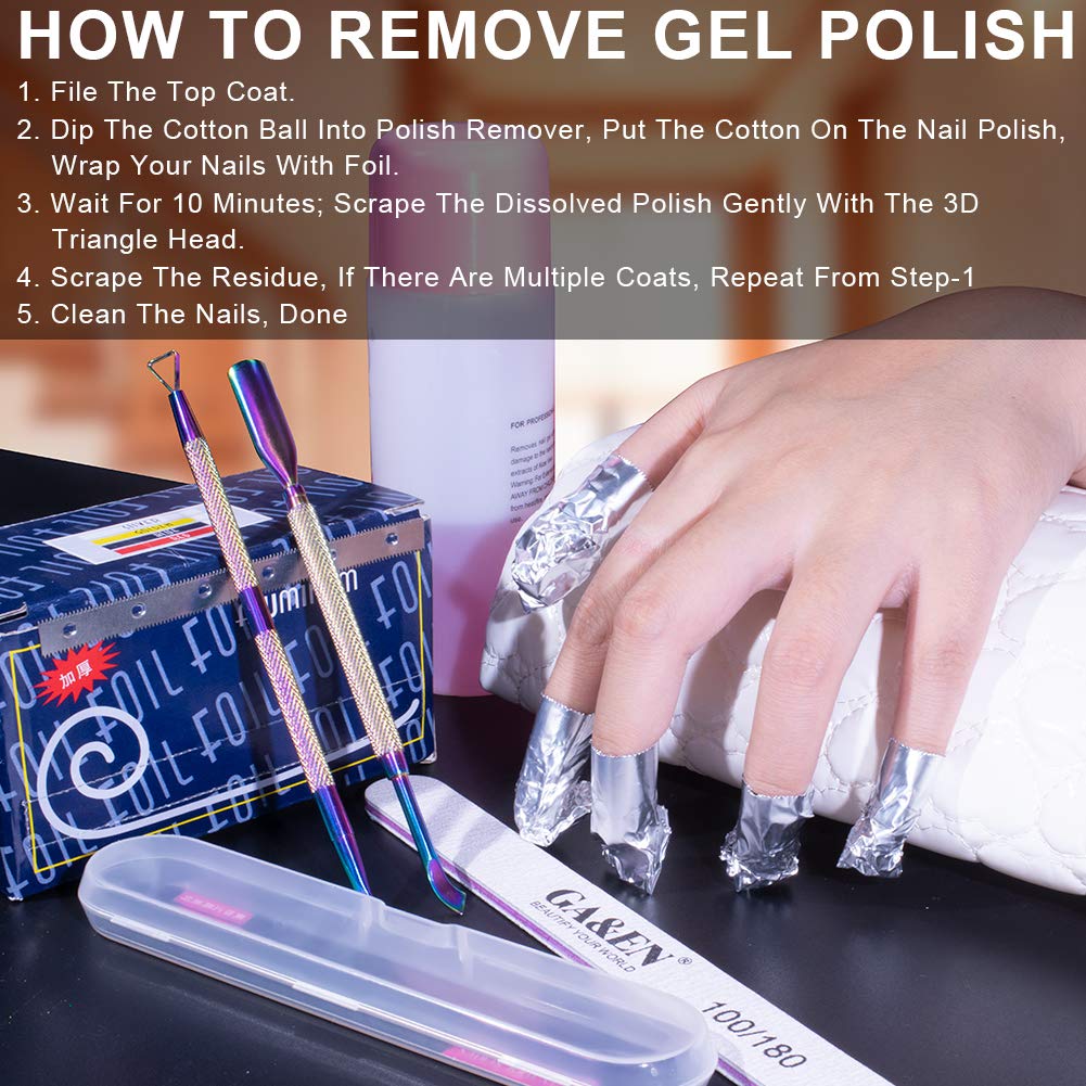 2PCS Metal Cuticle Pusher and Scraper (Chameleon/Rainbow), Colorful Nail Trimmer Cutter Stainless Steel Gel Scraper Tool, Polish Remover Peeler Salon Manicure Cleaner for Fingernail and Toenail-FemmiqueWomen