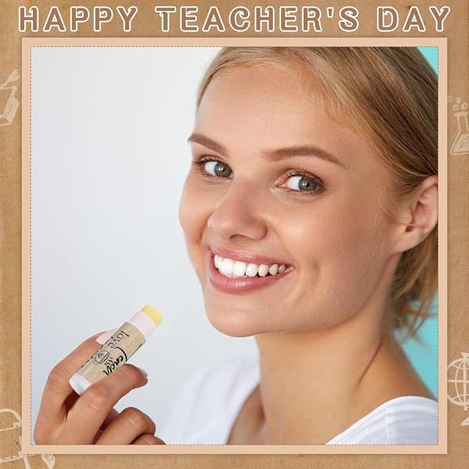 30 Pcs Back to School Teacher Gifts Bulk Lip Balm Favors Thank You Gifts for Teachers with Inspirational Quote Gifts Lip Balm Christmas Thanksgiving Gifts for Teachers Welcome Back to School-FemmiqueWomen