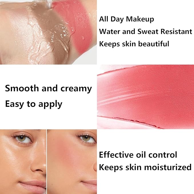 3Pcs Cream Contour Stick Makeup Kit, Shades with Highlighter Stick, Blush Stick and Bronzer Contour Stick for Sculpt the Cheeks, Long Lasting, Waterproof, Matte & Dewy Finish (LIGHT MEDIUM)-FemmiqueWomen