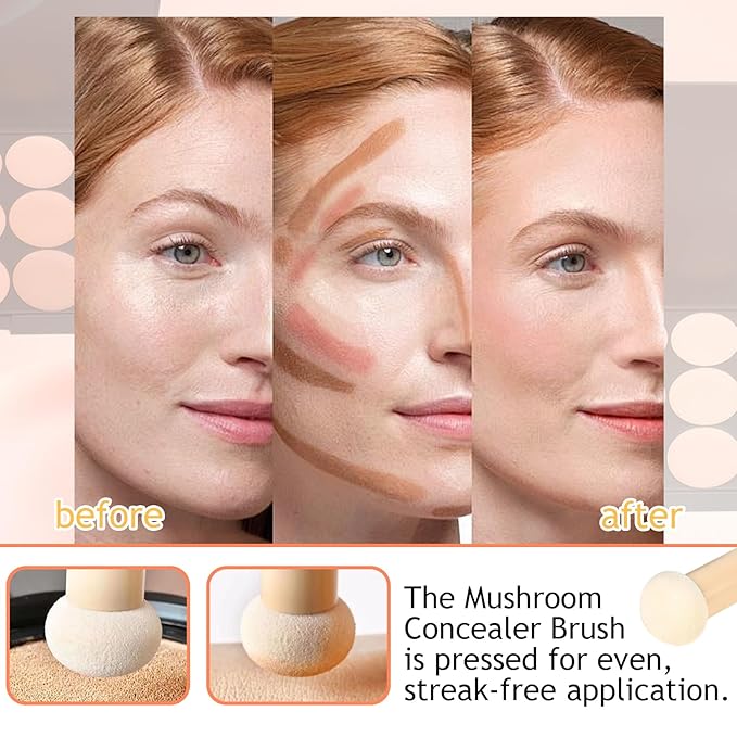 15 Colors Cream Contour Palette,Lightweight Concealer Full Coverage Contouring Liquid Foundation Palette,Multi-use Blendable Color Corrector Concealer Palette with Makeup Sponge-FemmiqueWomen