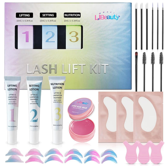 Libeauty Tube Design Lash Lift Kit with Glue Balm, Brow Lamination Kit, Easy to Apply for Salon and Beginner-FemmiqueWomen