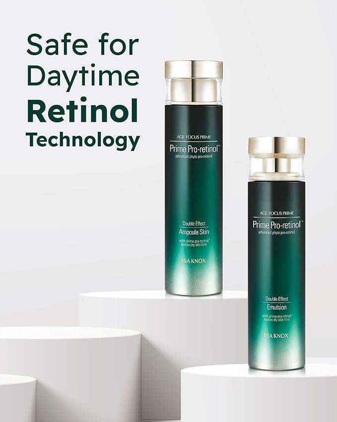 Isa Knox AGE FOCUS PRIME DOUBLE EFFECT SKINCARE - Korean Skincare, Lightweight but Nourishing Toner, Emulsion Lotion, Serum, Cream, Cleansing Foam (417ml / 14.10 Fl Oz)-FemmiqueWomen