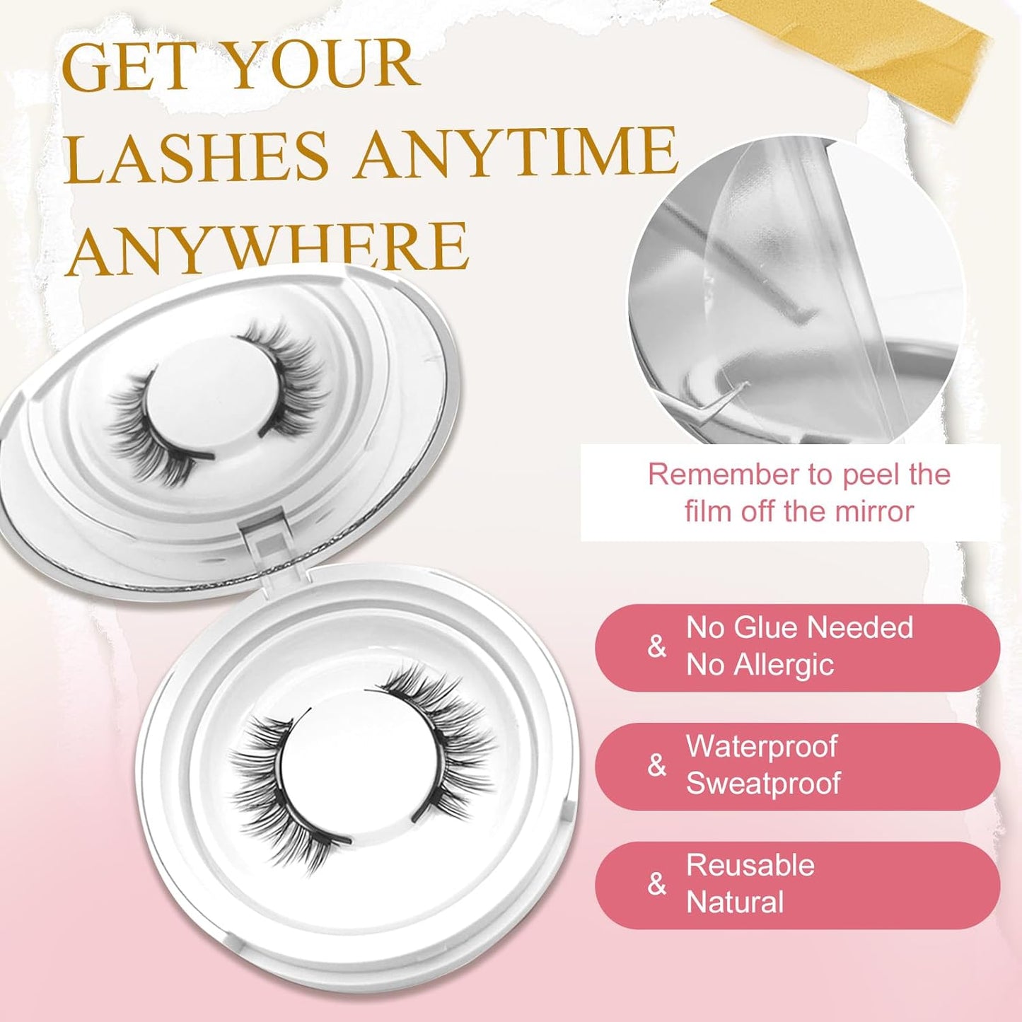 Ealra Craft Magnetic Eyelashes with Applicator,Lumentes Magnetic Eyelashes,3D Soft Flex,Reusable No Glue Needed Soft Lashes for Wmen with All-Day Wear(Fuller#05)-FemmiqueWomen