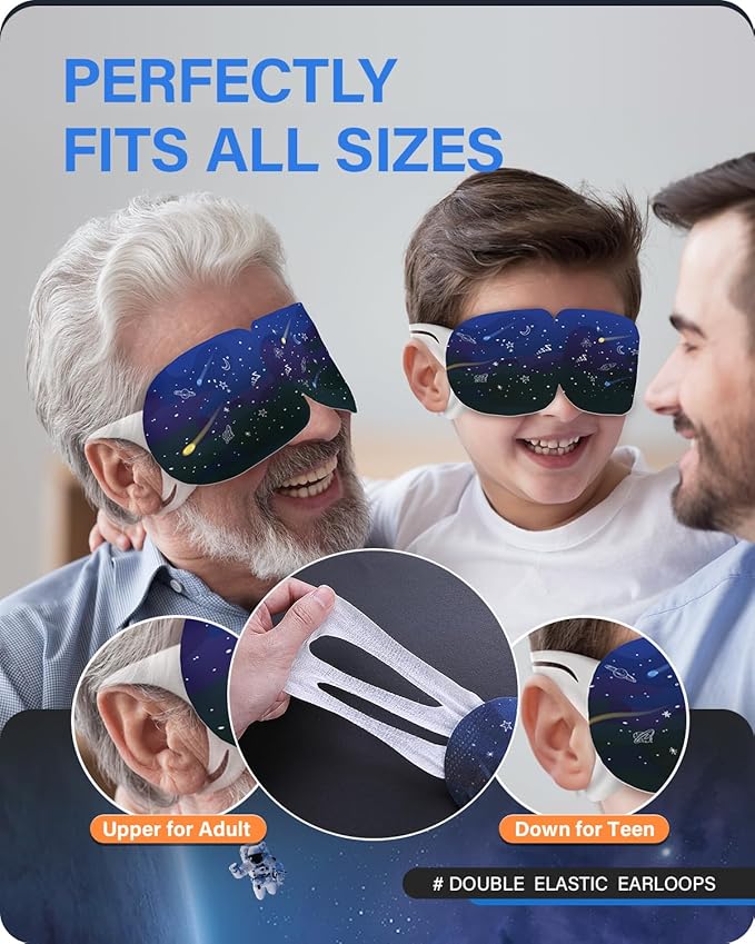 21 Packs Double Earloops Steam Eye Masks for Dry Eyes, Graphene Warm Eye Mask, Heated Eye Mask Reduce Puffiness & Dark Circles, Soothe Tired Eyes for Travel Essentials, Party Favors, Lavender-FemmiqueWomen