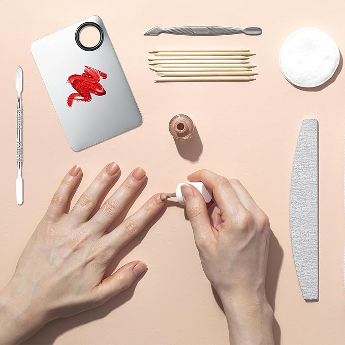 10-in-1 Makeup Spatula and Powder Puff Set with Professional Cosmetic Palette Triangle Puff for Eye Shadow Spatula Facial Cosmetic Makeup Tool for Eyelashe Body-FemmiqueWomen