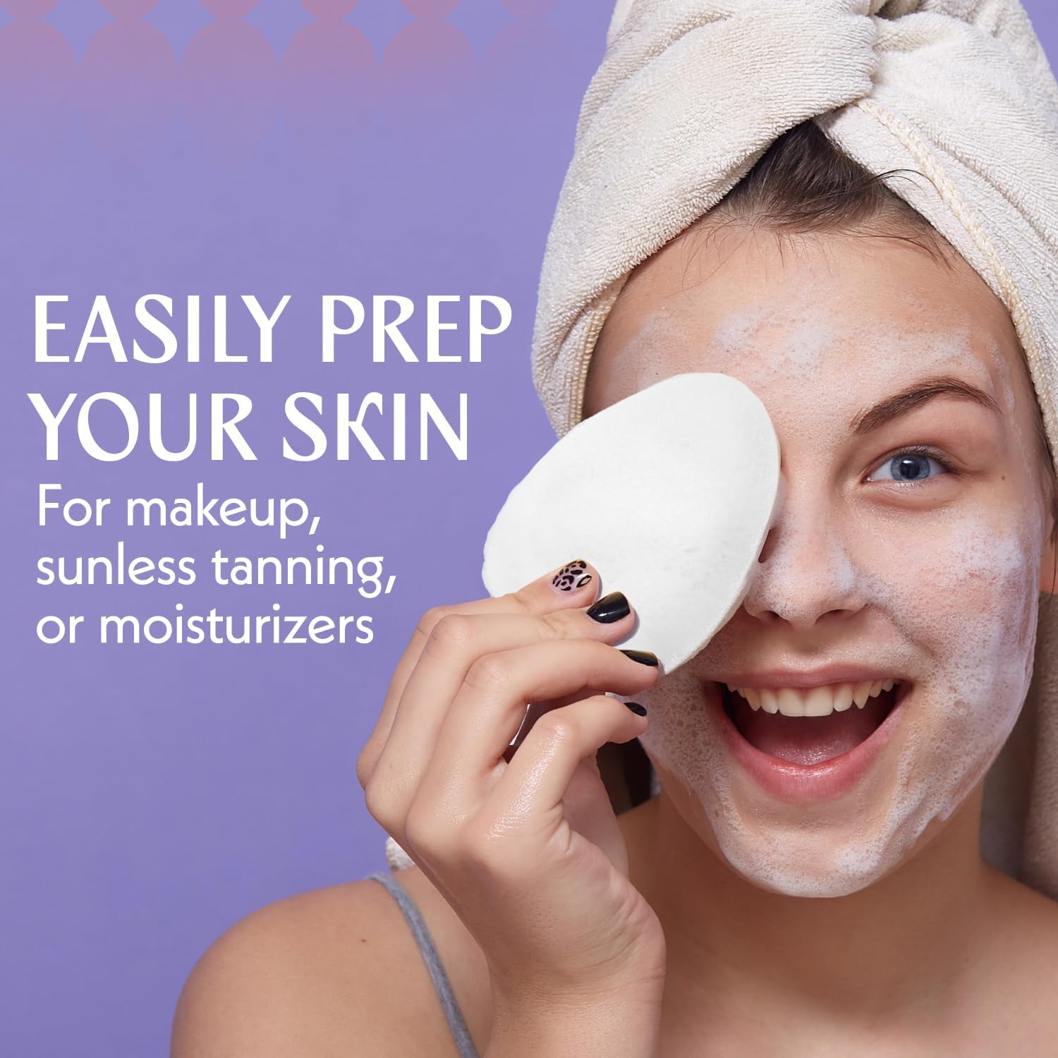 [12 Pack] Regular Exfoliating Facial Sponge for Face - Daily Cleansing Face Scrubber - Exfoliating Pads - Puf for Removing Makeup, Dirt, and Dead Skin - Reusable Face Pads Buf Dirt Away-FemmiqueWomen