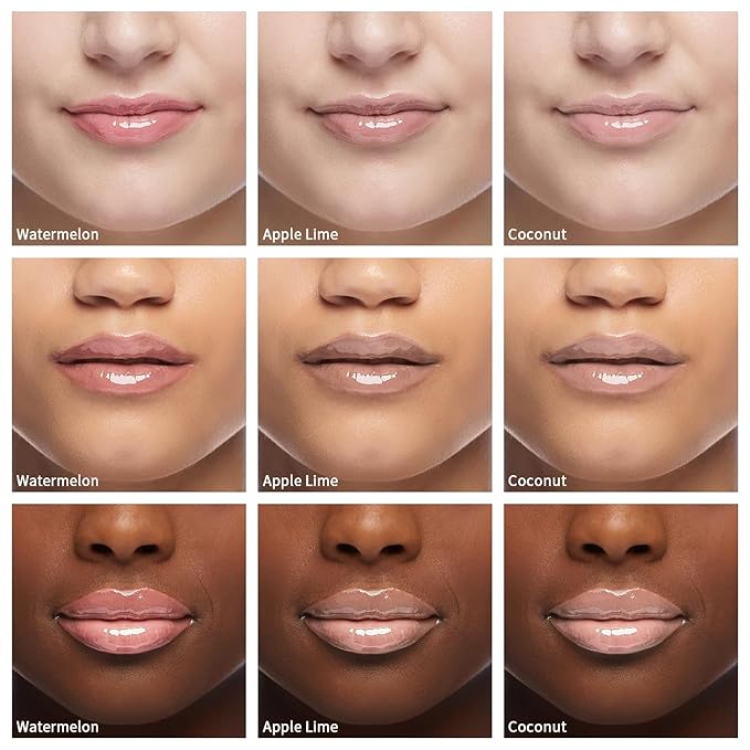 3 Pcs Bee Lip Balm Honey Pot, Coconut Watermelon Apple Lime Lip Mask Overnight, Moisturizing Lip Sleeping Mask, Hydrate Repair Prevent Dry Cracked Lip Exfoliator (Coconut +Watermelon+Apple Lime)-FemmiqueWomen