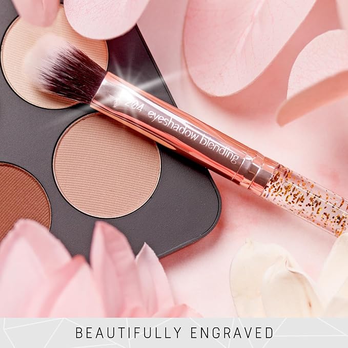 Niré Beauty 15piece Award Winning Glitter Makeup Brushes: Cute Makeup Brushes Set with Case, Beauty Blender, Cleaner, Guide, Gift Box-FemmiqueWomen