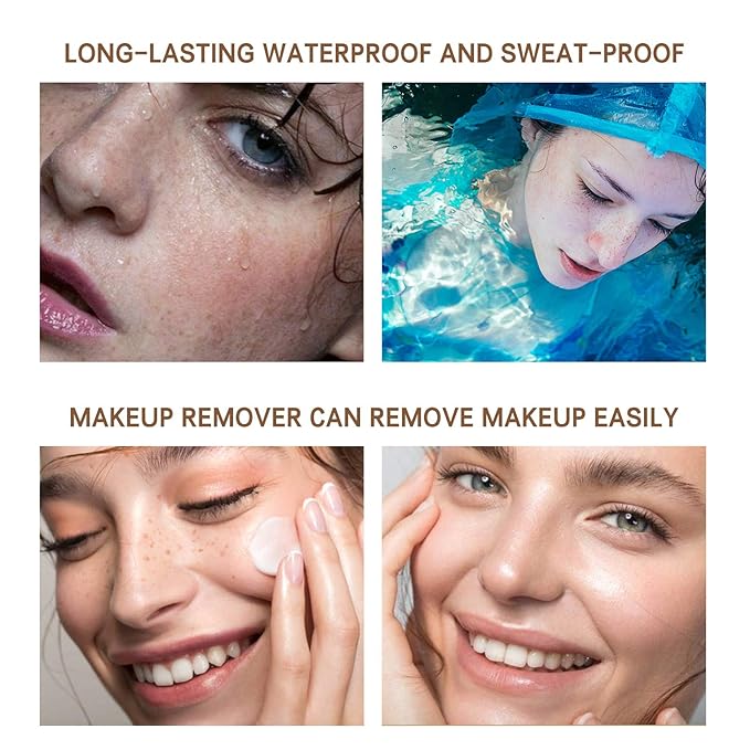 2 Pcs Freckle Pen Set, Natural Lifelike Fake Freckles Makeup Pen Magic Brown Color Freckles Makeup Tool Long-Lasting Waterproof Dot Spot Pen for Effortless Sunkissed Makeup (Dark Brown)-FemmiqueWomen