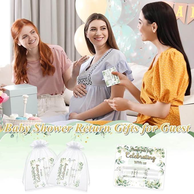 24 Set Thank You Gift Lip Balm Bulk Baby Shower Party Gifts Favors Lip Balms for Guests Bridal Shower Favor Girls Boys Gender Reveal Favors Souvenirs Party Supplies Thank You Gifts for Wedding-FemmiqueWomen