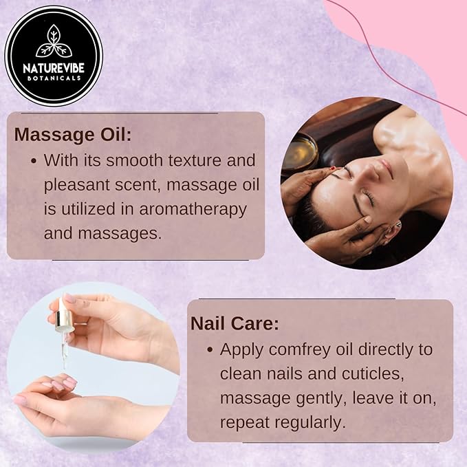 Naturevibe Botanicals Comfrey Oil 32 Ounces | 100% Pure and Natural | Great for Skin Care and Hair Care-FemmiqueWomen