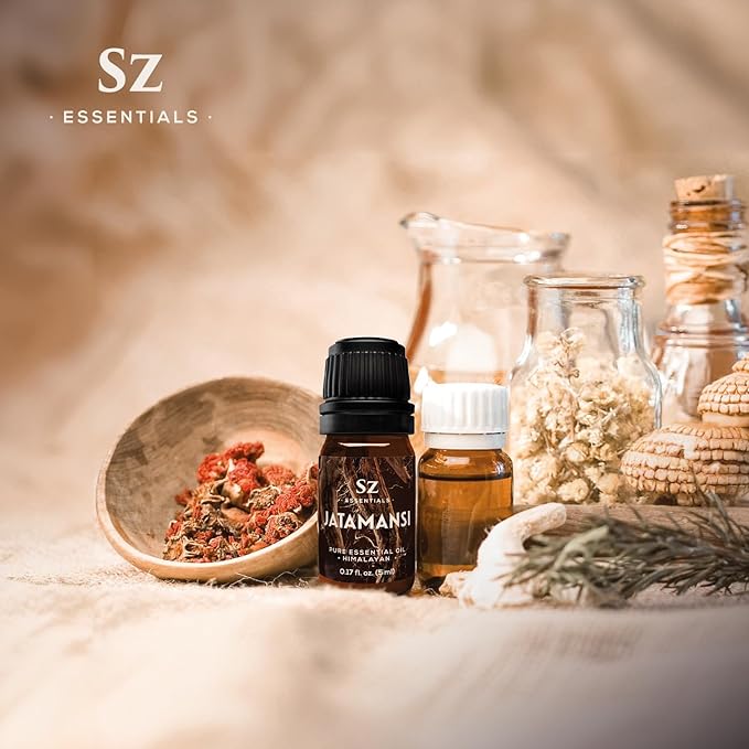 Jatamansi Essential Oil aka Spikenard - 100% Pure & Undiluted - Extracted from Nardostachys Jatamansi - Strong & Powerful Scent with Earthy Overtones - Therapeutic Grade - 0.17oz-FemmiqueWomen