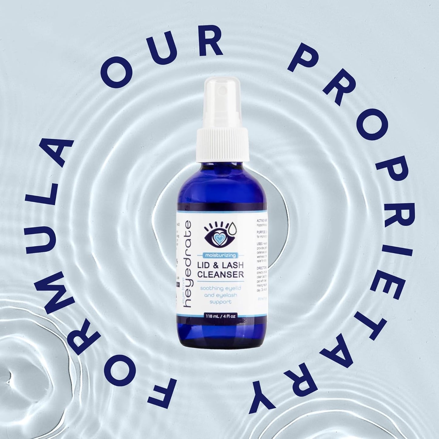 Heyedrate Lid & Lash Cleanser for Stye, Blepharitis, Dry Eyes, Meibomian Gland Dysfunction, Rosacea, and Eye Irritation Relief | Hypochlorous Acid Eyelid Cleanser Spray-FemmiqueWomen