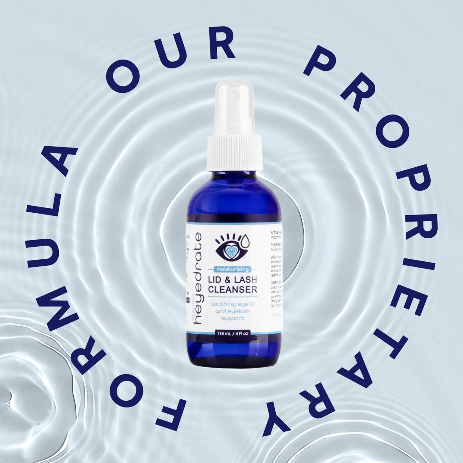 Heyedrate Lid & Lash Cleanser for Stye, Blepharitis, Dry Eyes, Meibomian Gland Dysfunction, Rosacea, and Eye Irritation Relief | Hypochlorous Acid Eyelid Cleanser Spray-FemmiqueWomen