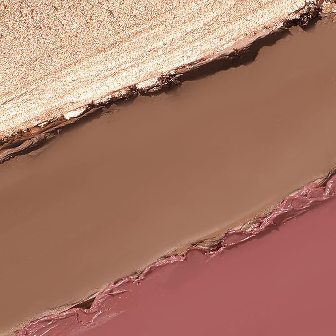 3 Pcs MEDIUM-DEEP Contour Stick Set,Cream Blush & Highlighter Bronzer Pen,Long Lasting & Smooth Natural Face Contouring Illuminator,Professional Makeup Kit for All Skin-FemmiqueWomen