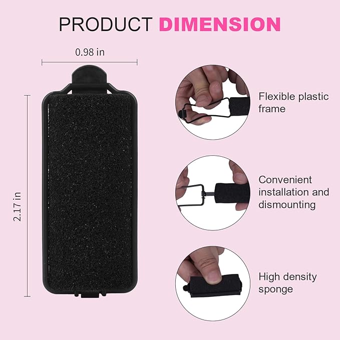 36 Pieces Foam Sponge Hair Rollers - Soft Hair Styling Curlers for Hair Curls (Black, Flexi Rod, 2.8x0.98inch)-FemmiqueWomen