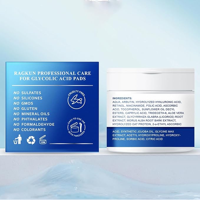 Retinol Cream for Face, Collagen Neck Creams for Tightening and Firming, Anti Aging Facial Moisturizer for Women & Men, Instant Face Lift Wrinkle Cream with Glycolic Acid Pads-FemmiqueWomen