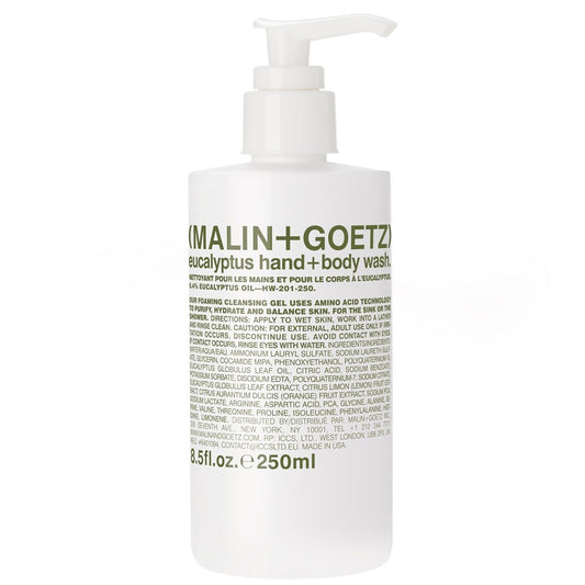 MALIN+GOETZ Eucalyptus Hand + Body Wash – natural hydrating soap,cleansing and purifying for all skin types, prevents stripping or irritation on sensitive skin. Cruelty-free. 8.5 fl oz-FemmiqueWomen