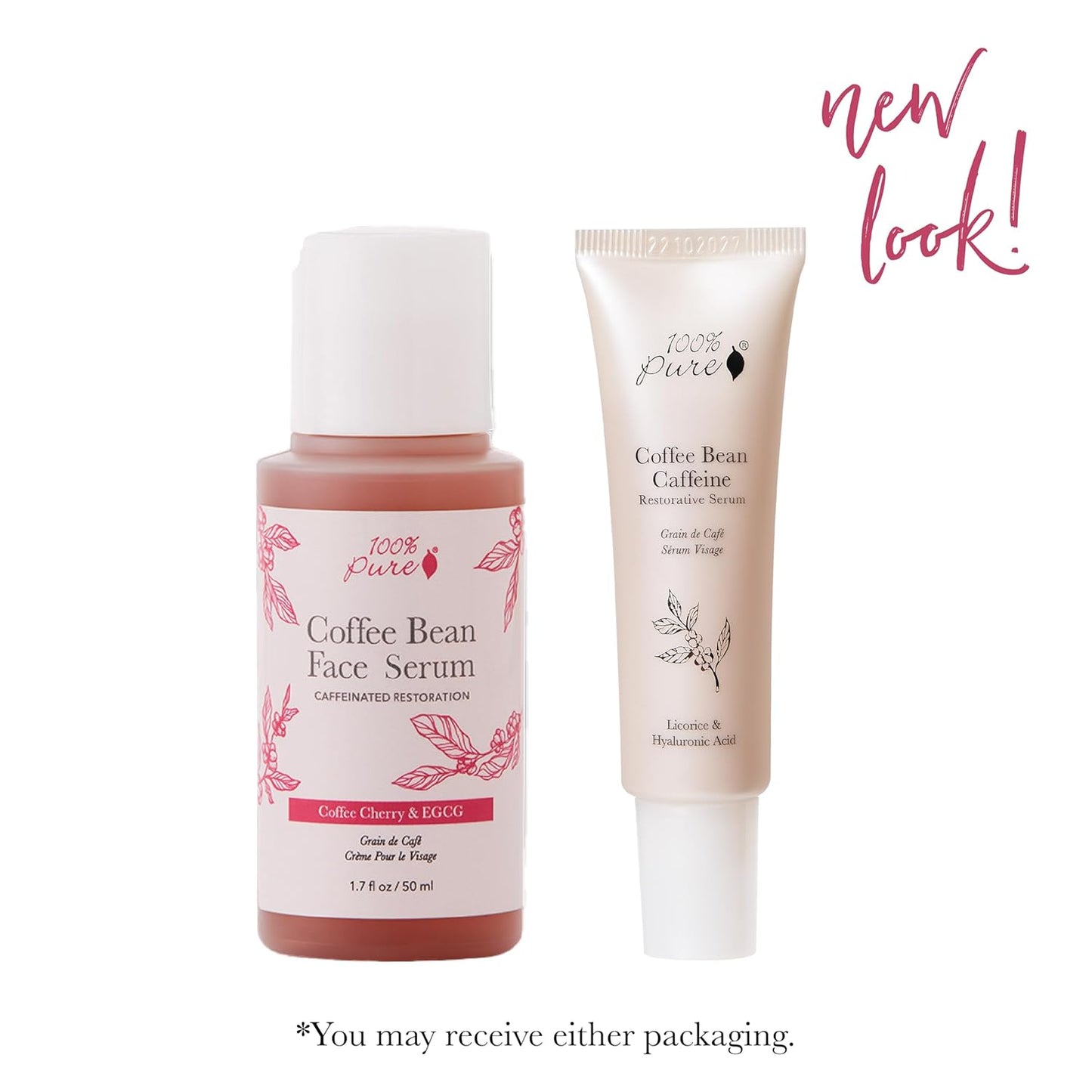 100% PURE Coffee Bean Face Serum EGCG, Licorice Root & Hyaluronic Acid Drops - Tighten, Brighten & Protect Daily Liquid Caffeine For Faded Skin - Ultimate Glow Skincare for Women & Men - 1 fl oz-FemmiqueWomen