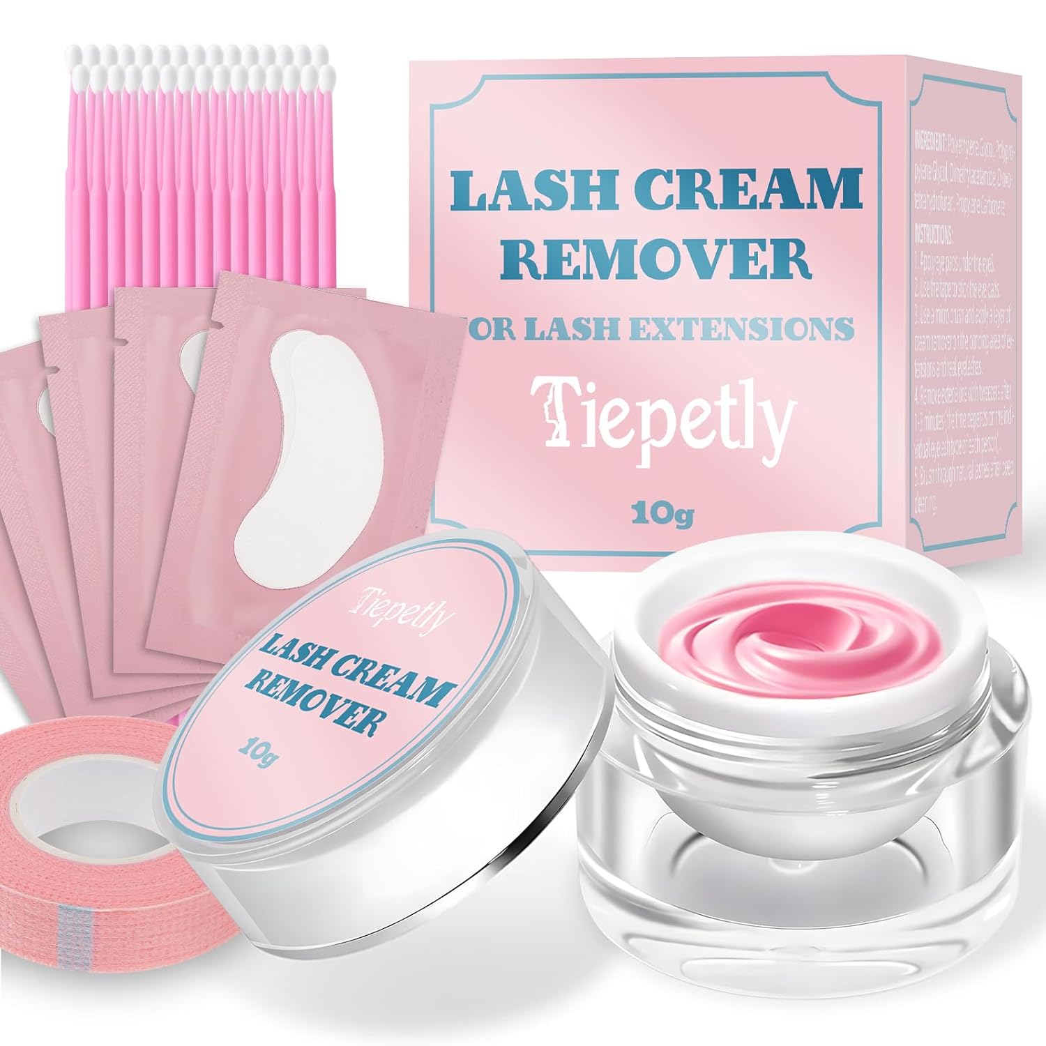 Tiepetly Eyelash Extension Remover, Dissolves Powerful Lash Extension Remover, Low Irritation, for Professional or Salon Use (10 g)-FemmiqueWomen
