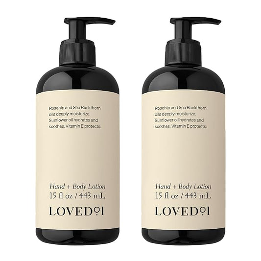 Hand & Body Lotion, John Legend Skincare, Fragrance-Free, Daily Lightweight Cream, Formulated with Shea Butter & Vitamin E, 2-Pack (15 oz each)-FemmiqueWomen